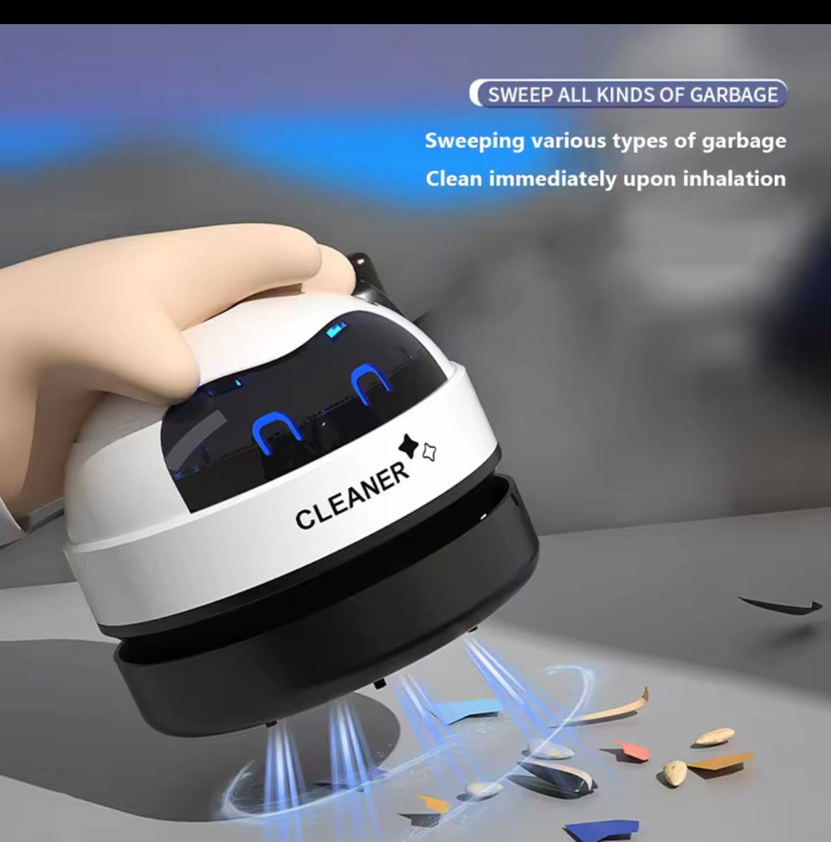Vacuum Cleaner for Home Office Table Sweeper Desktop Cleaner Mini Vacuum Cleaner USB Rechargeable Wireless Car Vacuum Cleaner