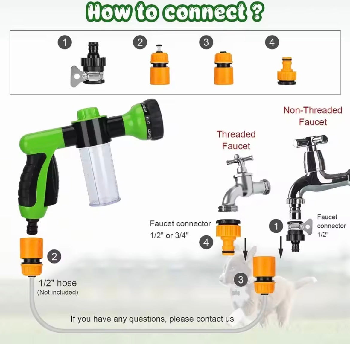 Dog sprayer washer